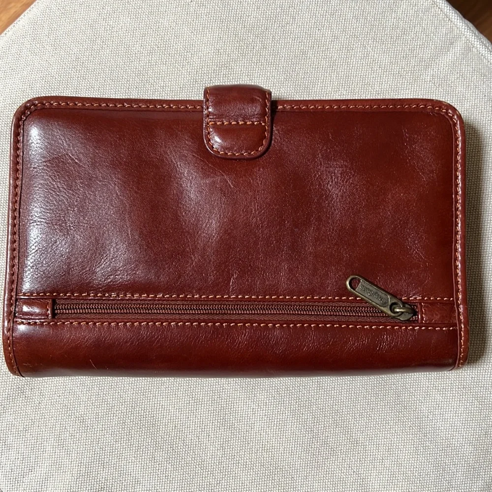 Vintage Barry Smith Italian Leather Large Wallet Clutch Wristlet Bag Vintage - Picture 3 of 14